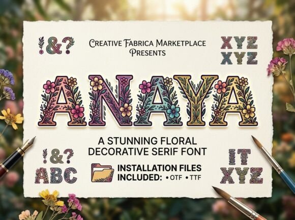 Anaya: The Floral Decorative Serif That Blooms