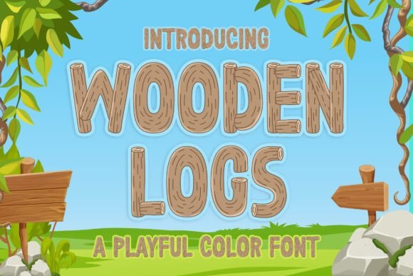 Wooden Logs: A Playful SVG Font for Authentic Designs